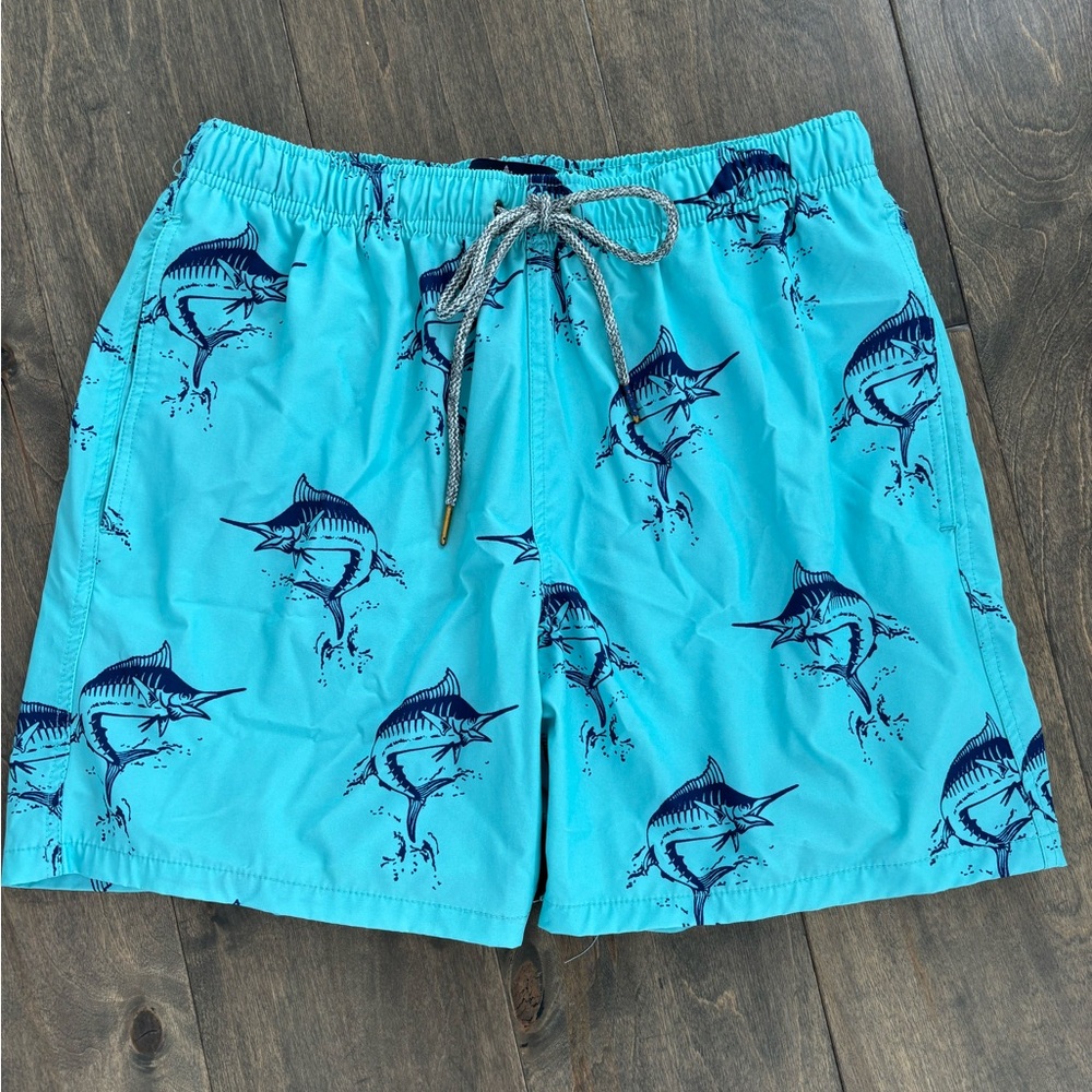 Men's Blue Marlin Swim Shorts. Gently used-like new